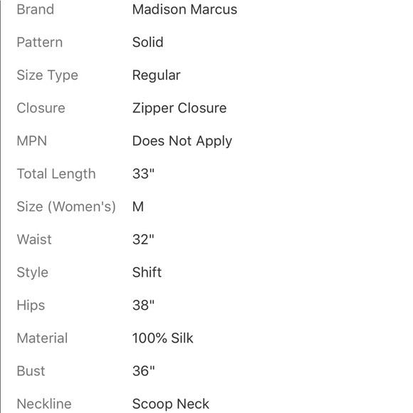 MADISON MARCUS BLUE SILK CHAIN LINKS DRESS SIZE M - Picture 5 of 5